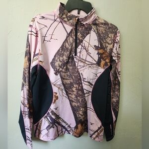 Gander Mountain Pink and Brown Camouflage Top Size Large